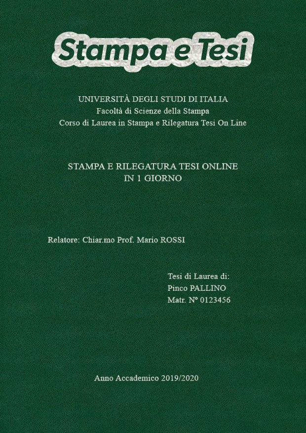 Similpelle Verde Argento LAYOUT 2 - Logo in Alto - Times New Roman