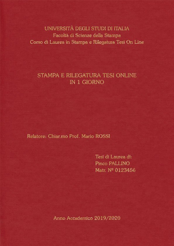 Similtela Rosso Oro LAYOUT 2 - Senza Logo - Souvenir