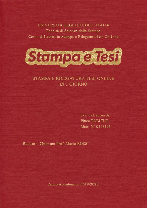 Similtela Rosso Oro LAYOUT 1 - Logo Centrato - Times New Roman