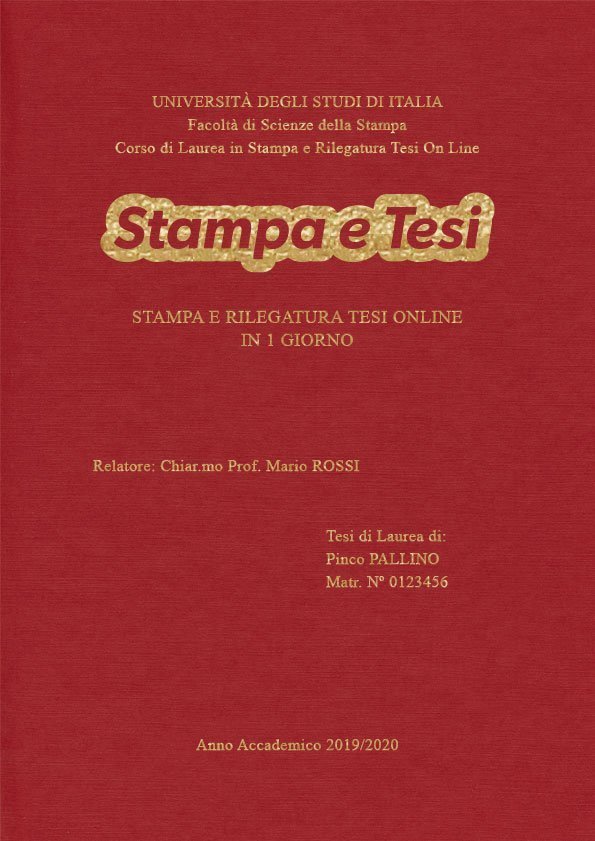 Similtela Rosso Oro LAYOUT 2 - Logo Centrato - Times New Roman