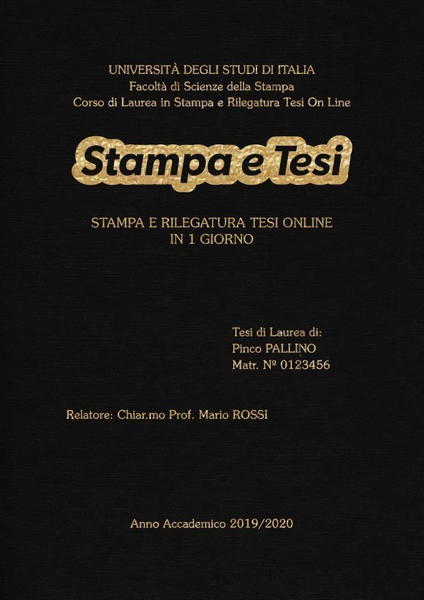 Similtela Nero Oro LAYOUT 1 - Logo Centrato - Souvenir 