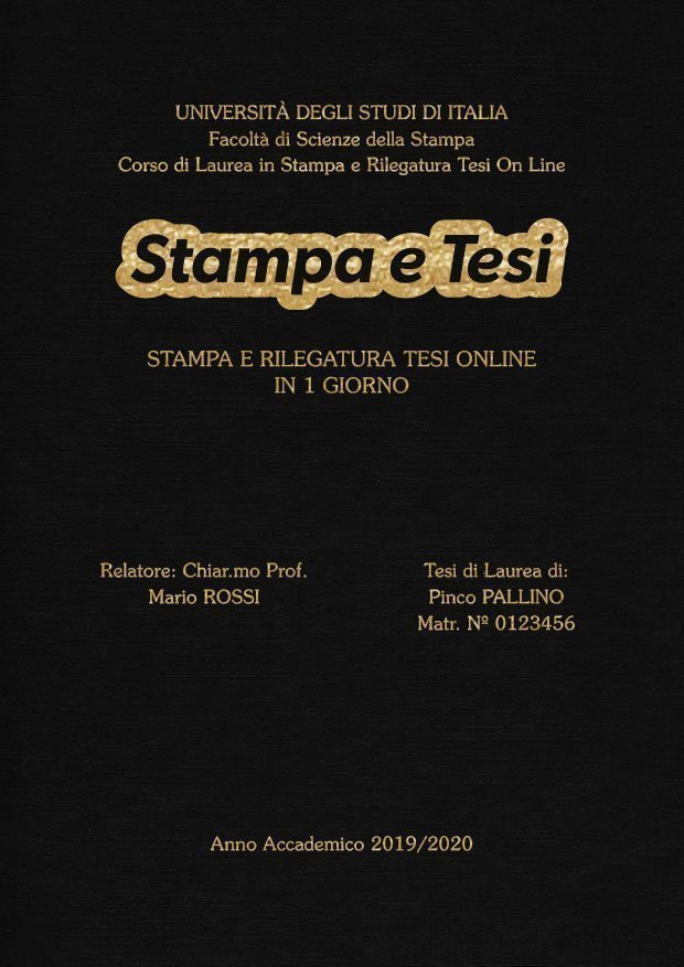 Similtela Nero Oro LAYOUT 3 - Logo Centrato - Souvenir 