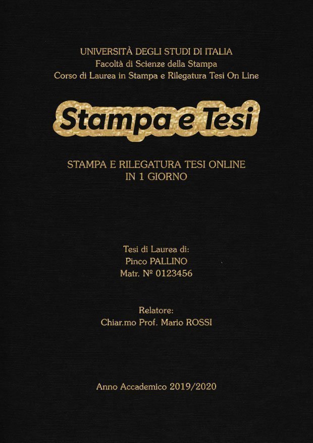 Similtela Nero Oro LAYOUT 4 - Logo Centrato - Souvenir 