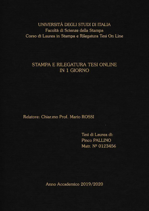 Similtela Nero Oro LAYOUT 2 - Senza Logo - Souvenir