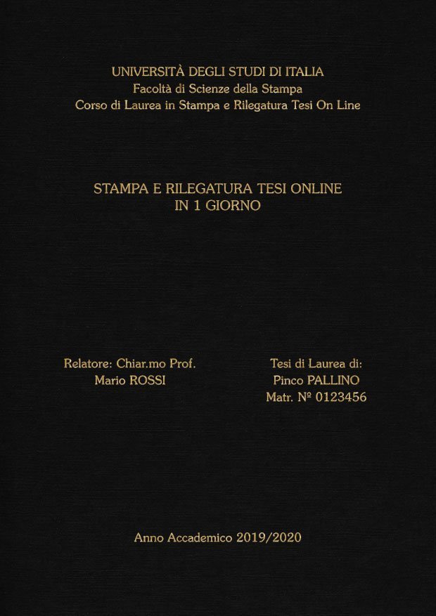 Similtela Nero Oro LAYOUT 3 - Senza Logo - Souvenir 