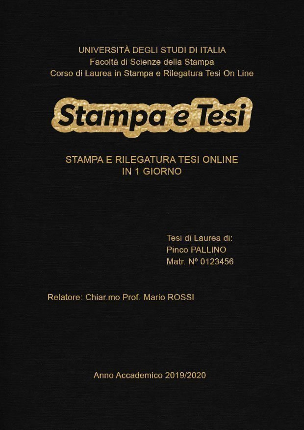 Similtela Nero Oro LAYOUT 1 - Logo Centrato - Arial