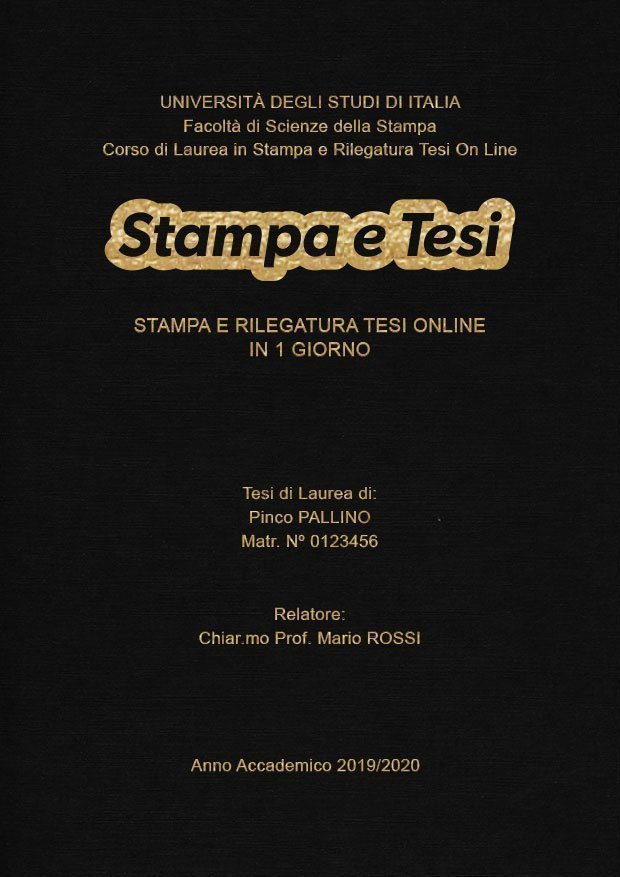 Similtela Nero Oro LAYOUT 4 - Logo Centrato - Arial