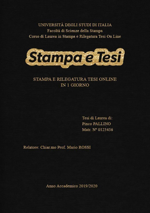 Similtela Nero Oro LAYOUT 1 - Logo Centrato - Times New Roman