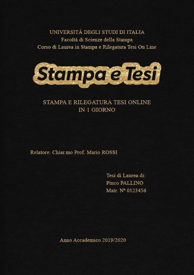Similtela Nero Oro LAYOUT 2 - Logo Centrato - Times New Roman