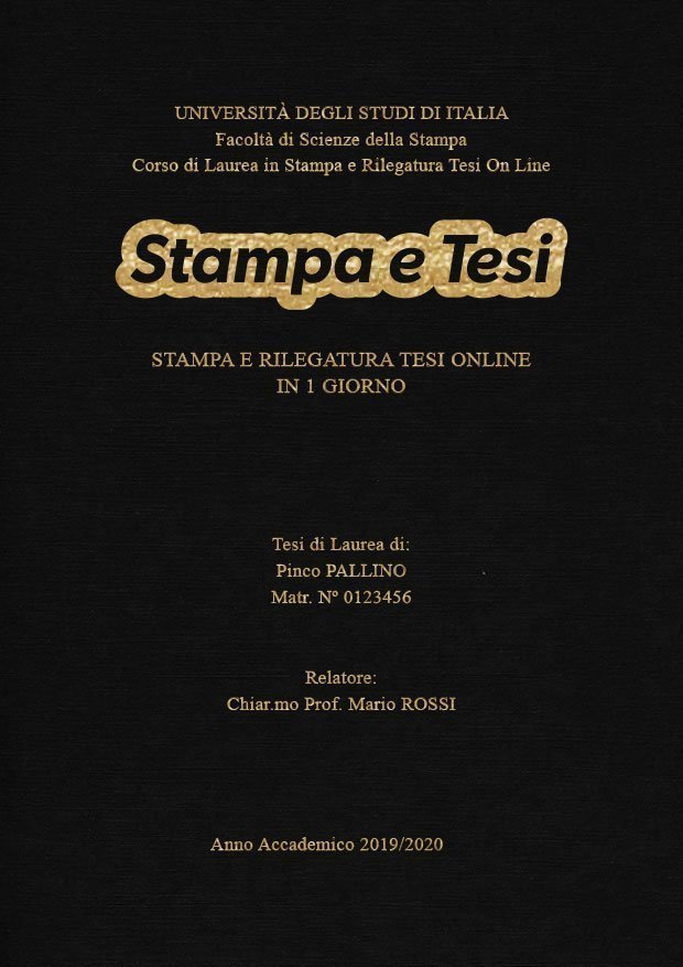 Similtela Nero Oro LAYOUT 4 - Logo Centrato - Times New Roman