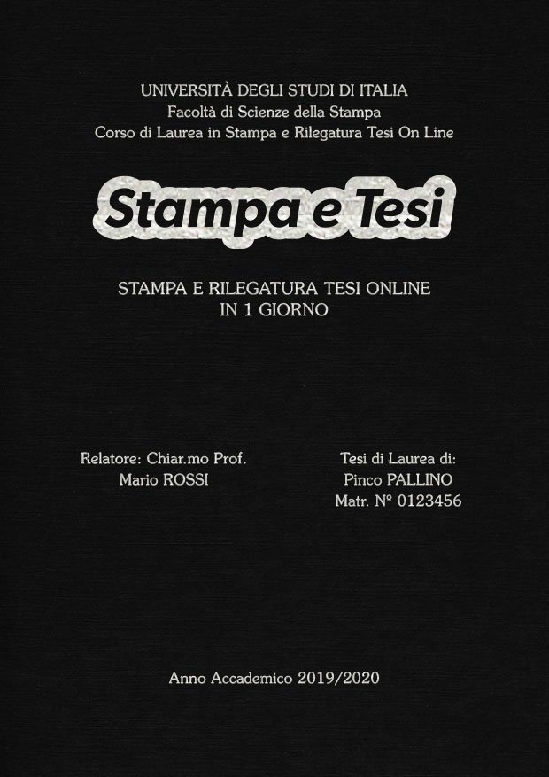 Similtela Nero Argento LAYOUT 3 - Logo Centrato - Souvenir 