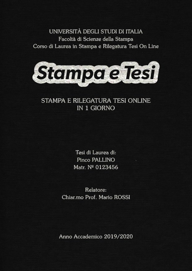 Similtela Nero Argento LAYOUT 4 - Logo Centrato - Souvenir 