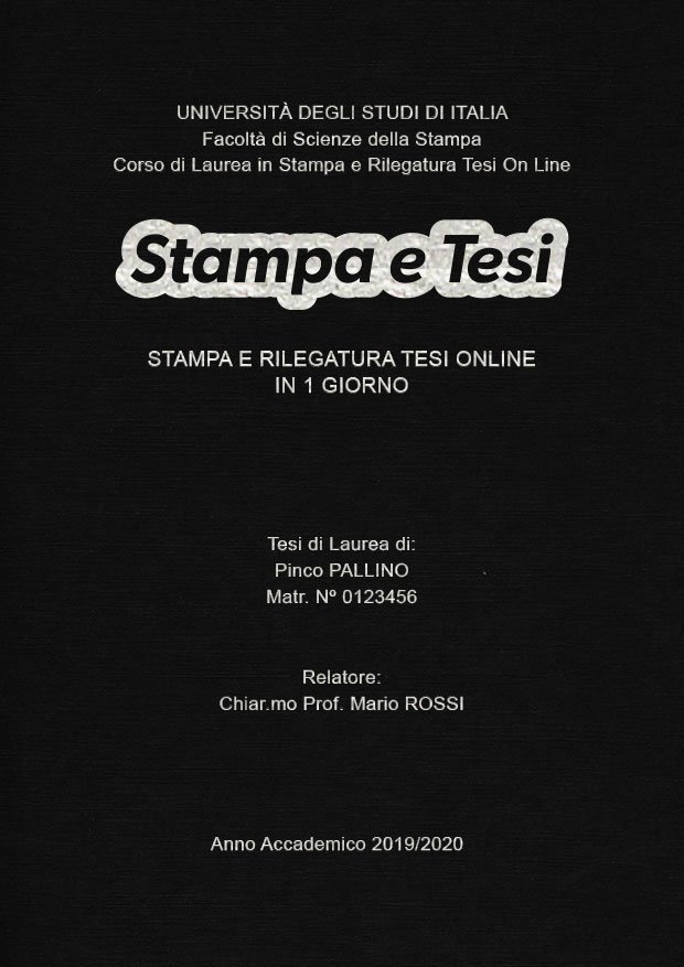 Similtela Nero Argento LAYOUT 4 - Logo Centrato - Arial