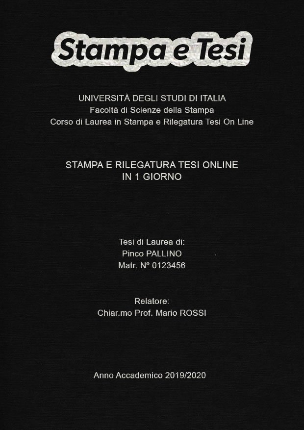 Similtela Nero Argento LAYOUT 4 - Logo in Alto - Arial