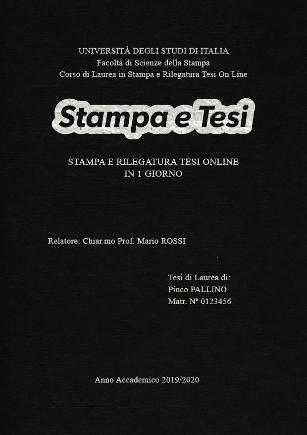 Similtela Nero Argento LAYOUT 2 - Logo Centrato - Times New Roman