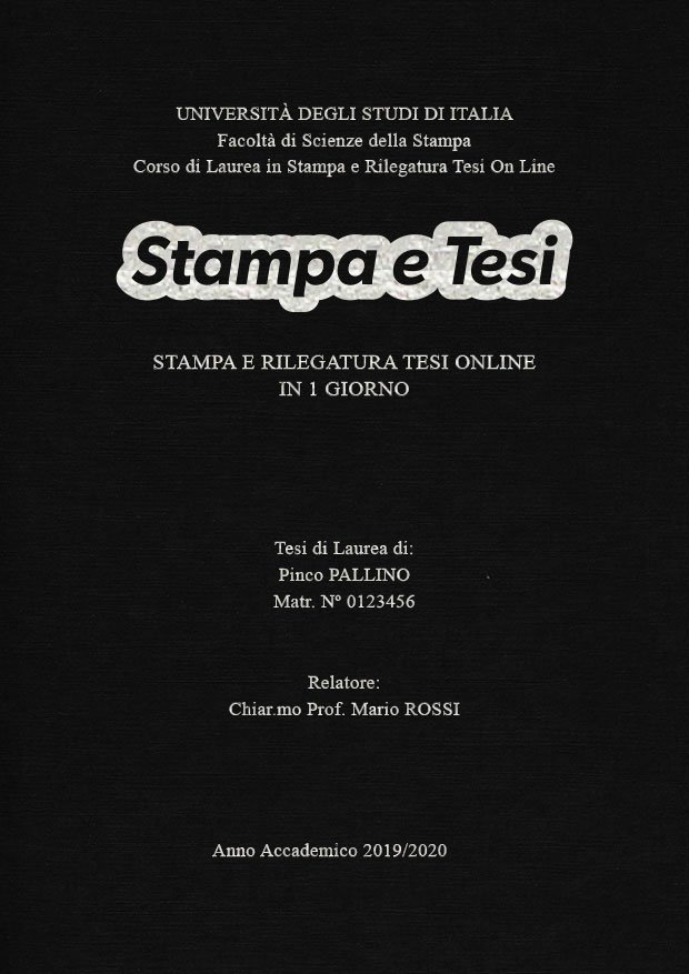 Similtela Nero Argento LAYOUT 4 - Logo Centrato - Times New Roman