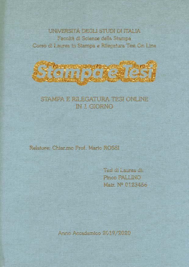 Similtela Celeste Oro LAYOUT 2 - Logo Centrato - Souvenir