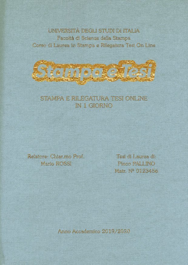 Similtela Celeste Oro LAYOUT 3 - Logo Centrato - Souvenir 