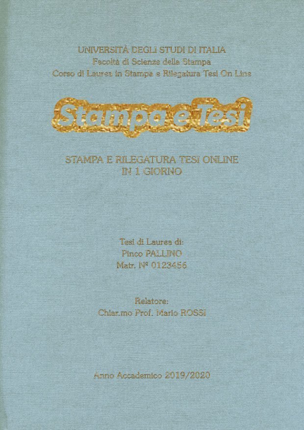 Similtela Celeste Oro LAYOUT 4 - Logo Centrato - Souvenir 