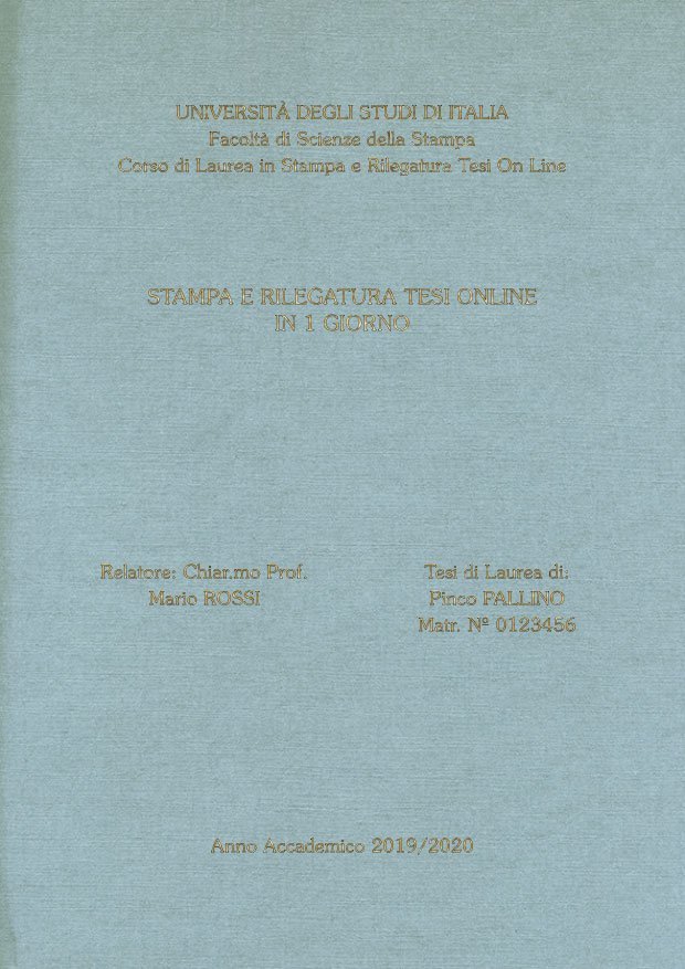 Similtela Celeste Oro LAYOUT 3 - Senza Logo - Souvenir 