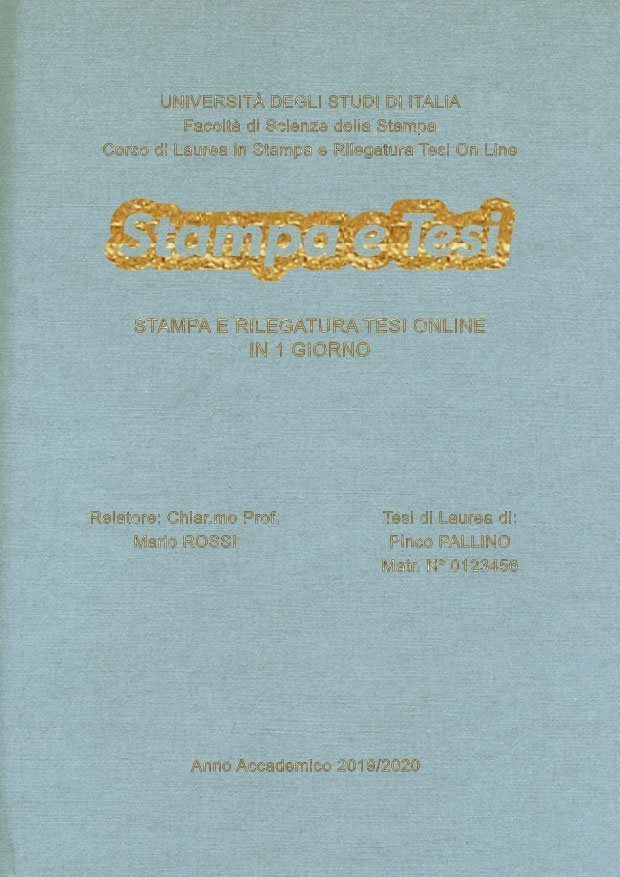 Similtela Celeste Oro LAYOUT 3 - Logo Centrato - Arial