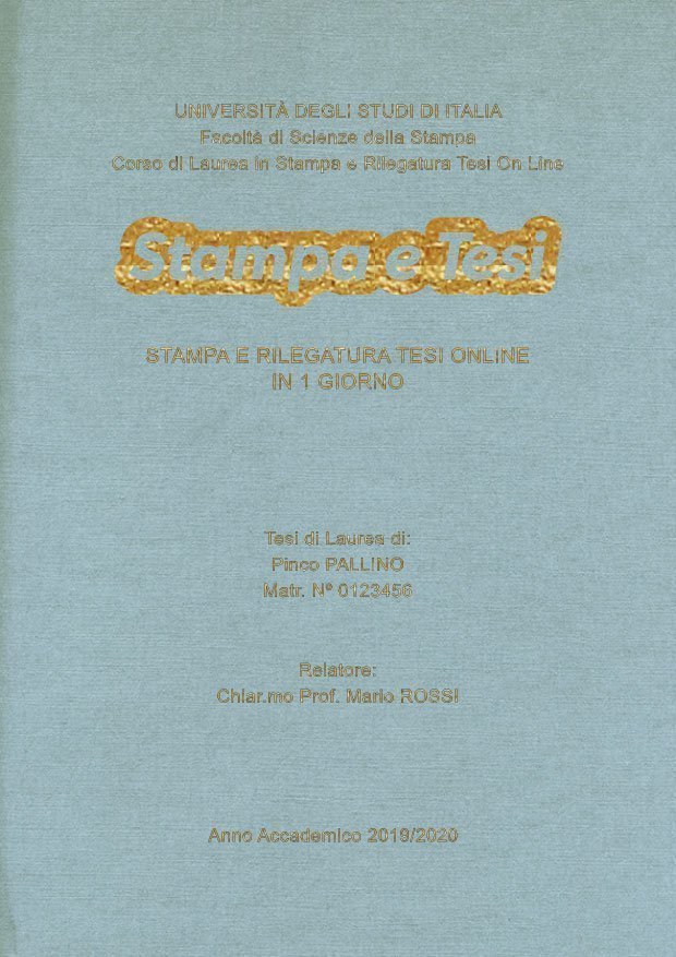 Similtela Celeste Oro LAYOUT 4 - Logo Centrato - Arial