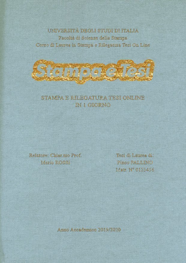 Similtela Celeste Oro LAYOUT 3 - Logo Centrato - Times New Roman