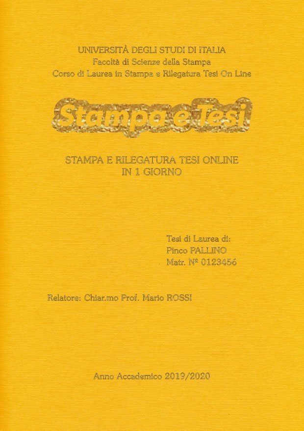 Similtela Giallo Oro LAYOUT 1 - Logo Centrato - Souvenir 