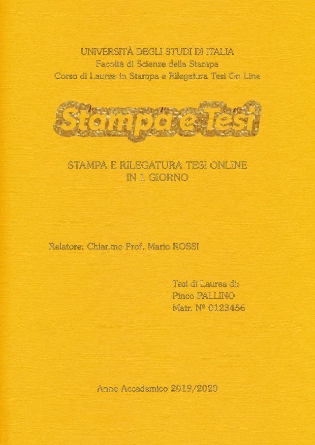 Similtela Giallo Oro LAYOUT 2 - Logo Centrato - Souvenir