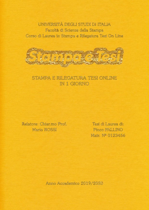 Similtela Giallo Oro LAYOUT 3 - Logo Centrato - Souvenir 