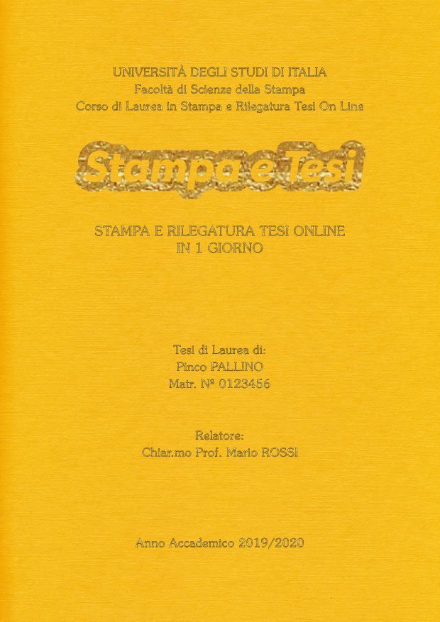 Similtela Giallo Oro LAYOUT 4 - Logo Centrato - Souvenir 