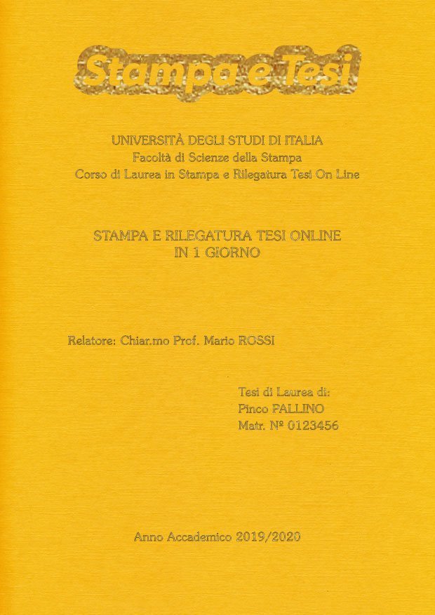 Similtela Giallo Oro LAYOUT 2 - Logo in Alto - Souvenir 