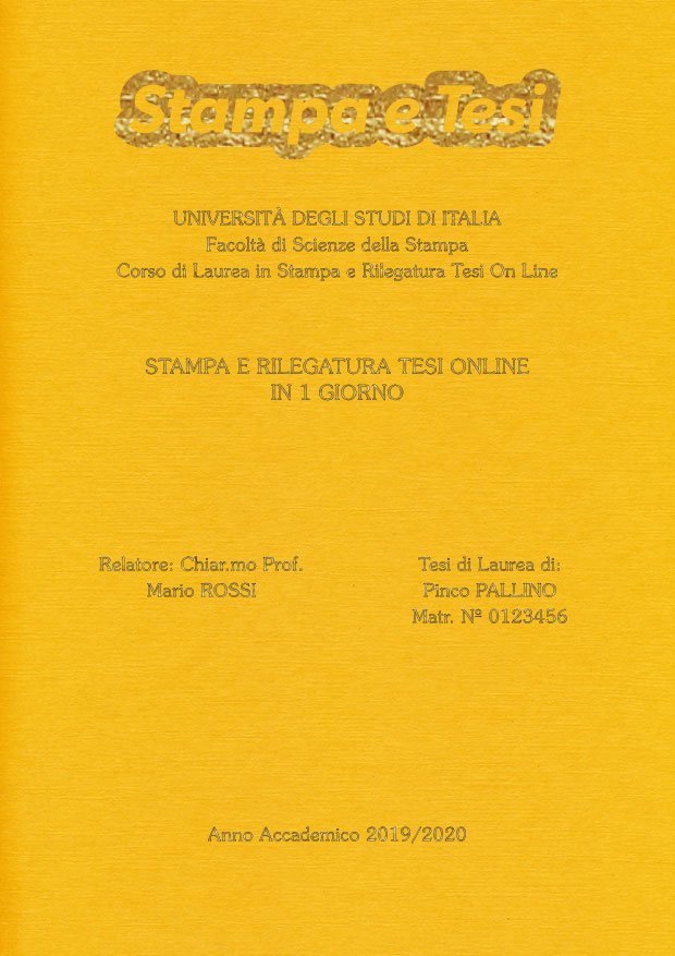 Similtela Giallo Oro LAYOUT 3 - Logo in Alto - Souvenir 