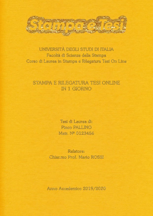 Similtela Giallo Oro LAYOUT 4 - Logo in Alto - Souvenir 