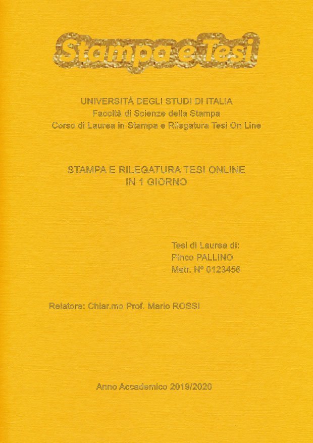 Similtela Giallo Oro LAYOUT 1 - Logo in Alto - Arial