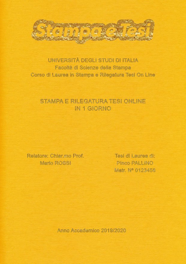 Similtela Giallo Oro LAYOUT 3 - Logo in Alto - Arial