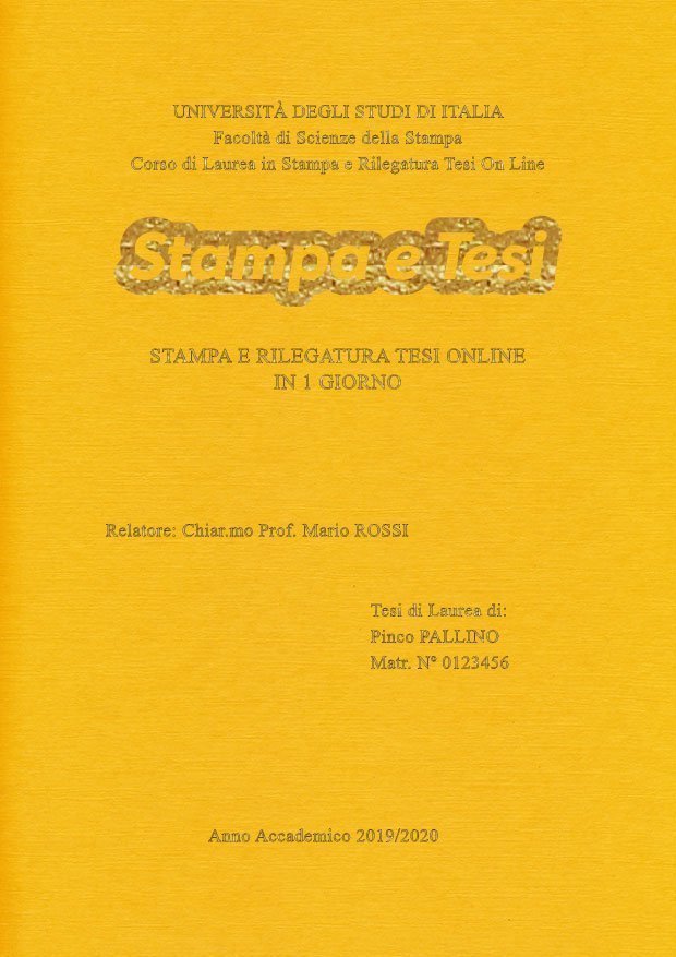 Similtela Giallo Oro LAYOUT 2 - Logo Centrato - Times New Roman