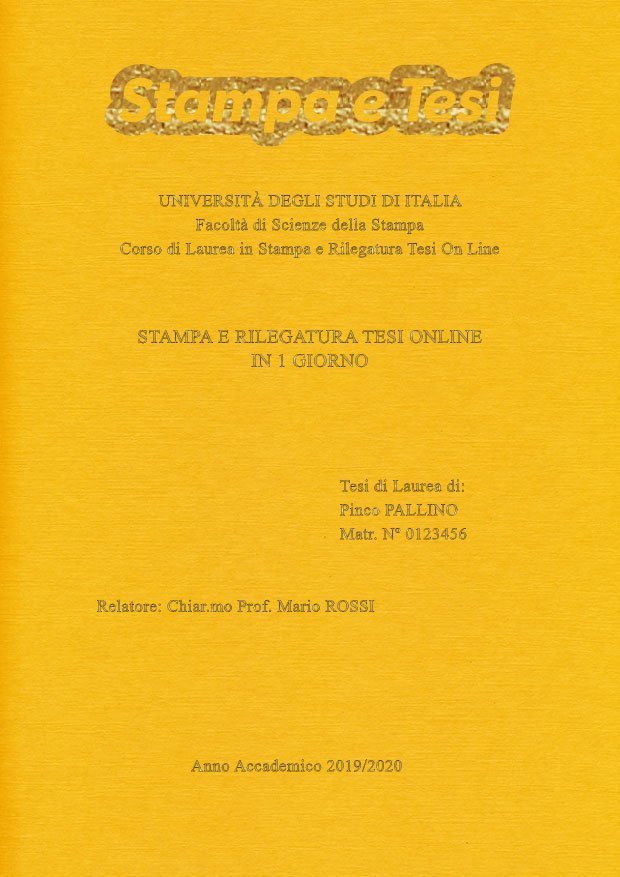 Similtela Giallo Oro LAYOUT 1 - Logo in Alto - Times New Roman