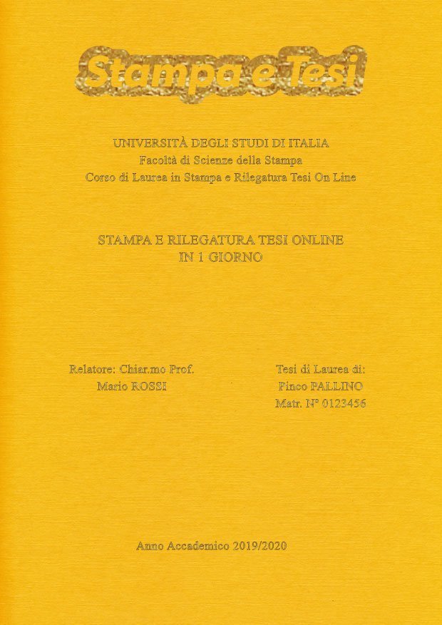Similtela Giallo Oro LAYOUT 3 - Logo in Alto - Times New Roman