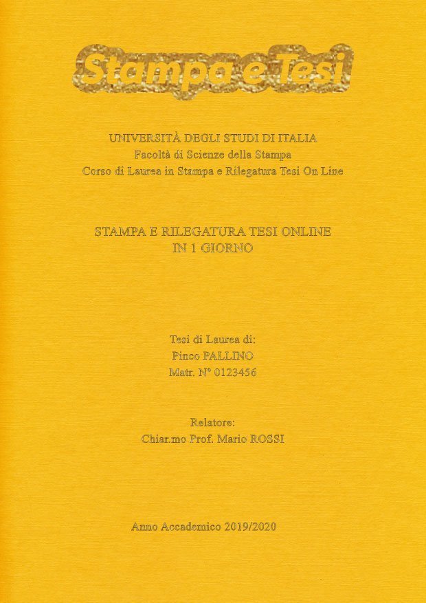 Similtela Giallo Oro LAYOUT 4 - Logo in Alto - Times New Roman