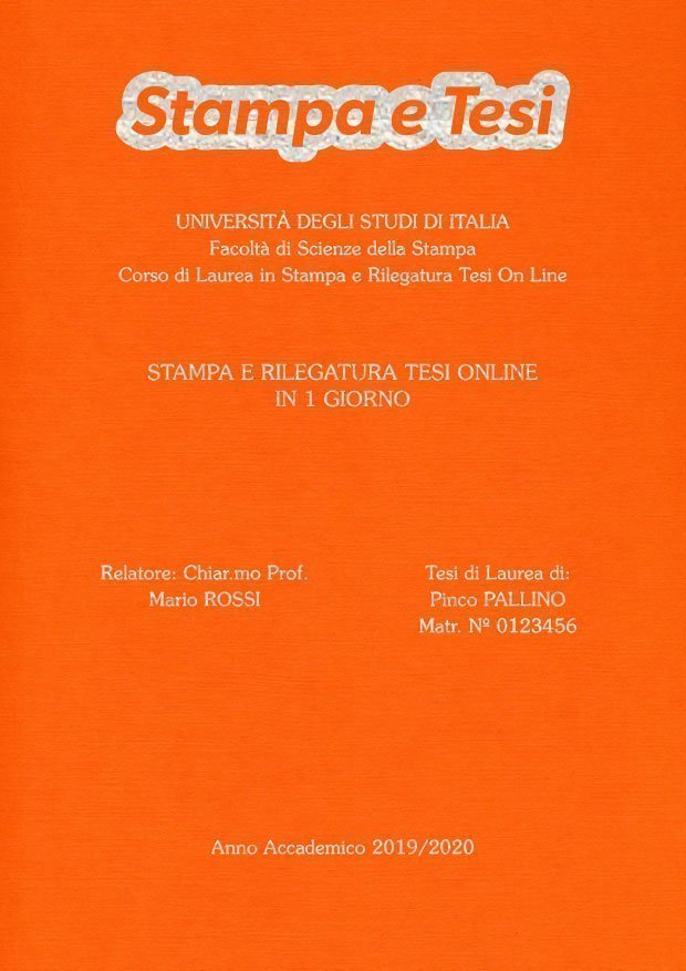 Similtela Arancione Argento LAYOUT 3 - Logo in Alto - Souvenir 