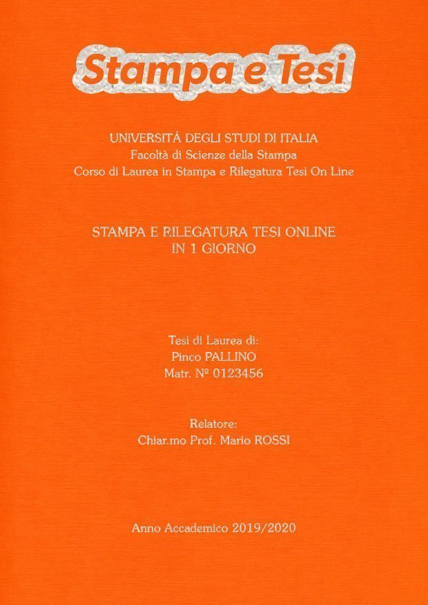 Similtela Arancione Argento LAYOUT 4 - Logo in Alto - Souvenir 