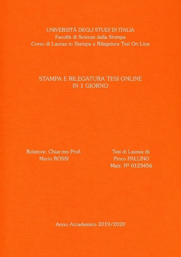 Similtela Arancione Argento LAYOUT 3 - Senza Logo - Souvenir 