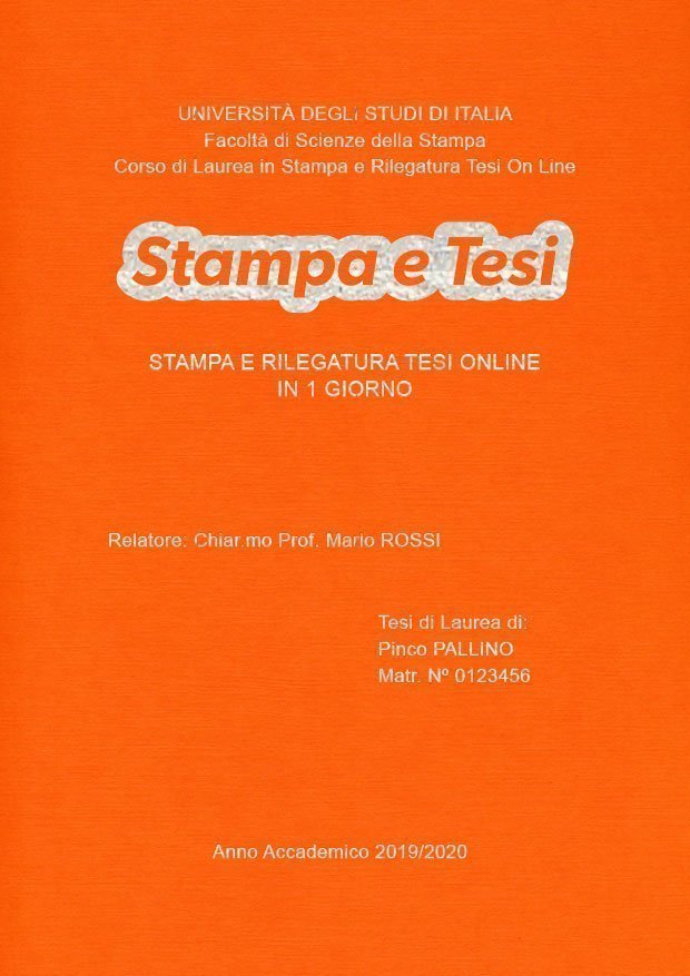 Similtela Arancione Argento LAYOUT 2 - Logo Centrato - Arial