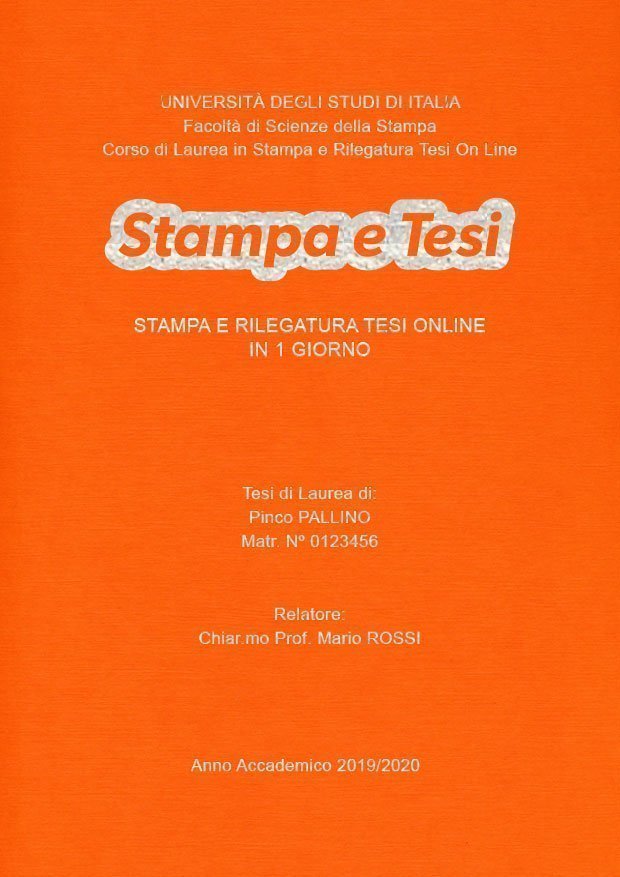 Similtela Arancione Argento LAYOUT 4 - Logo Centrato - Arial