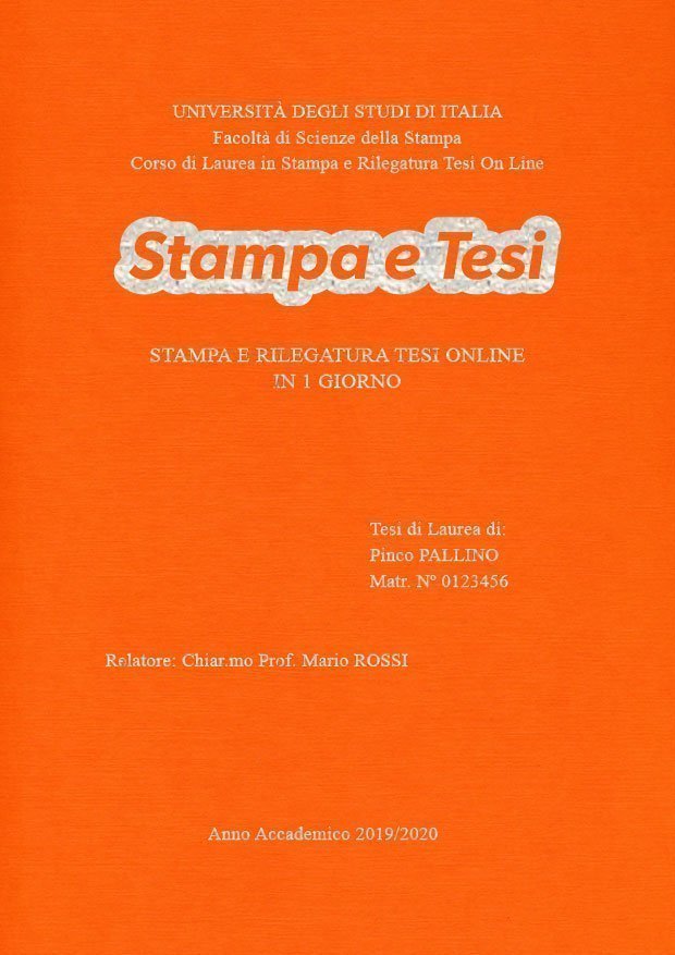 Similtela Arancione Argento LAYOUT 1 - Logo Centrato - Times New Roman