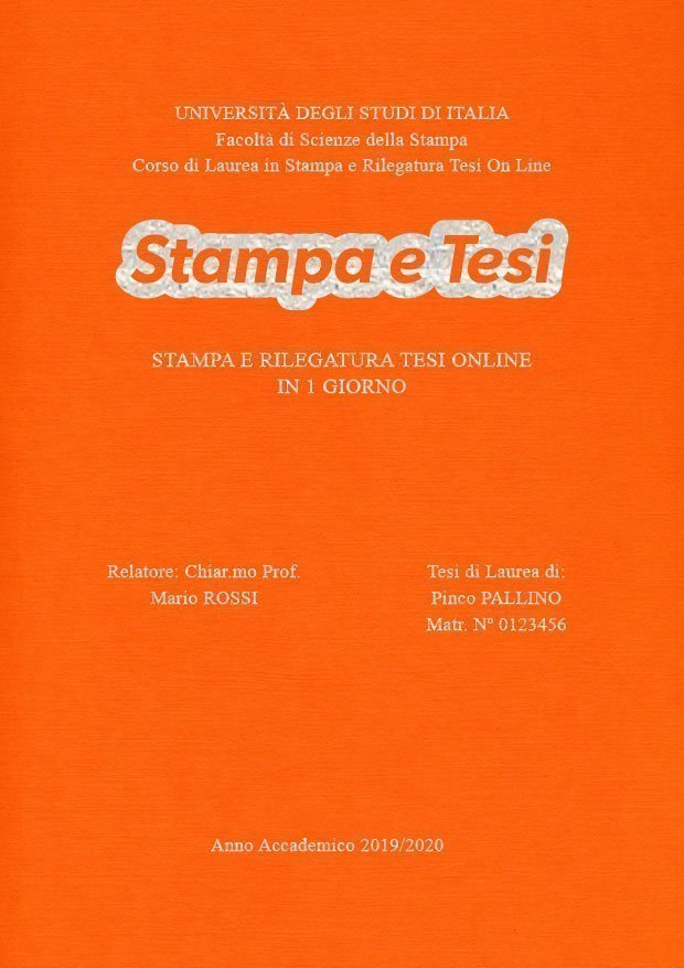 Similtela Arancione Argento LAYOUT 3 - Logo Centrato - Times New Roman