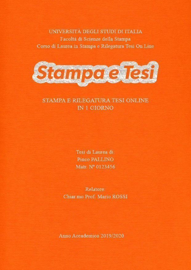 Similtela Arancione Argento LAYOUT 4 - Logo Centrato - Times New Roman