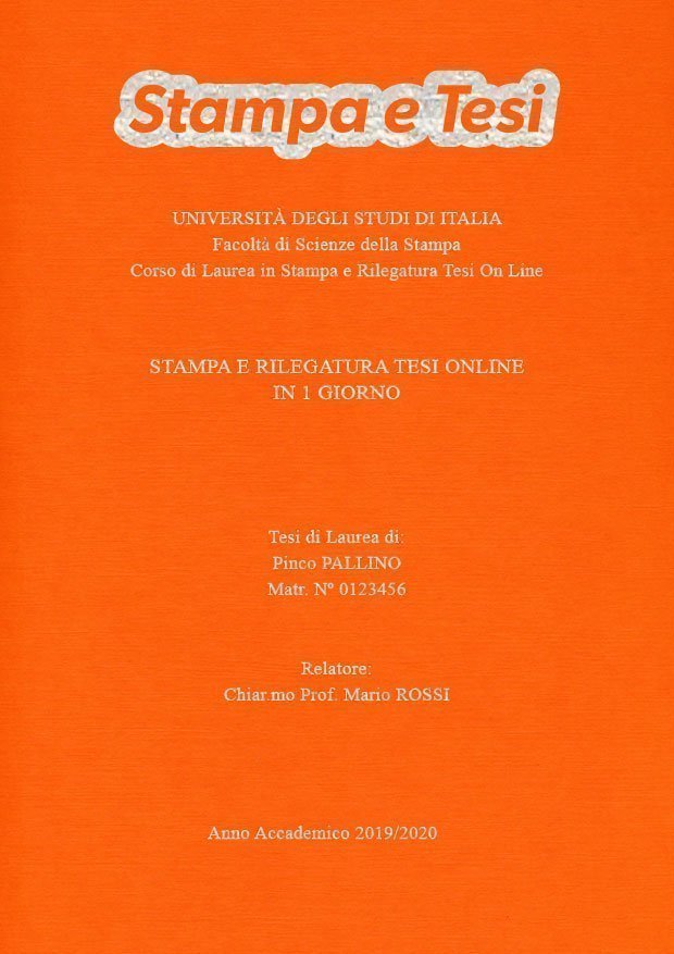 Similtela Arancione Argento LAYOUT 4 - Logo in Alto - Times New Roman